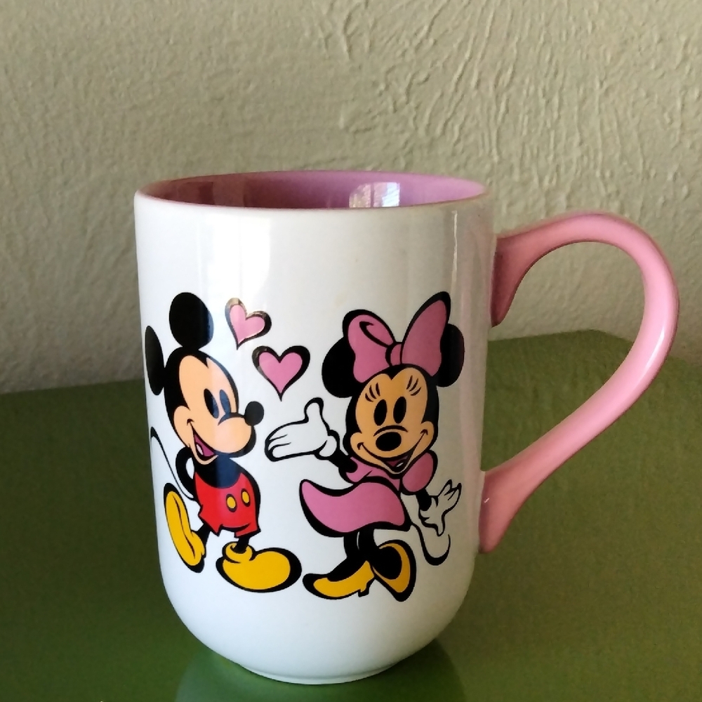 Disney Mickey and Minnie White and Pink Mug